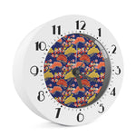 Japanese Cherry Blossom Pattern Print Alarm Clock