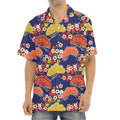 Japanese Cherry Blossom Pattern Print Aloha Shirt