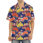 Japanese Cherry Blossom Pattern Print Aloha Shirt