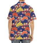 Japanese Cherry Blossom Pattern Print Aloha Shirt