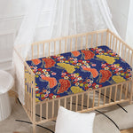 Japanese Cherry Blossom Pattern Print Baby Crib Sheet