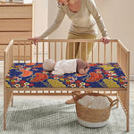 Japanese Cherry Blossom Pattern Print Baby Crib Sheet