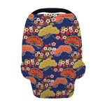Japanese Cherry Blossom Pattern Print Baby Seat Cover