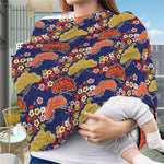 Japanese Cherry Blossom Pattern Print Baby Seat Cover