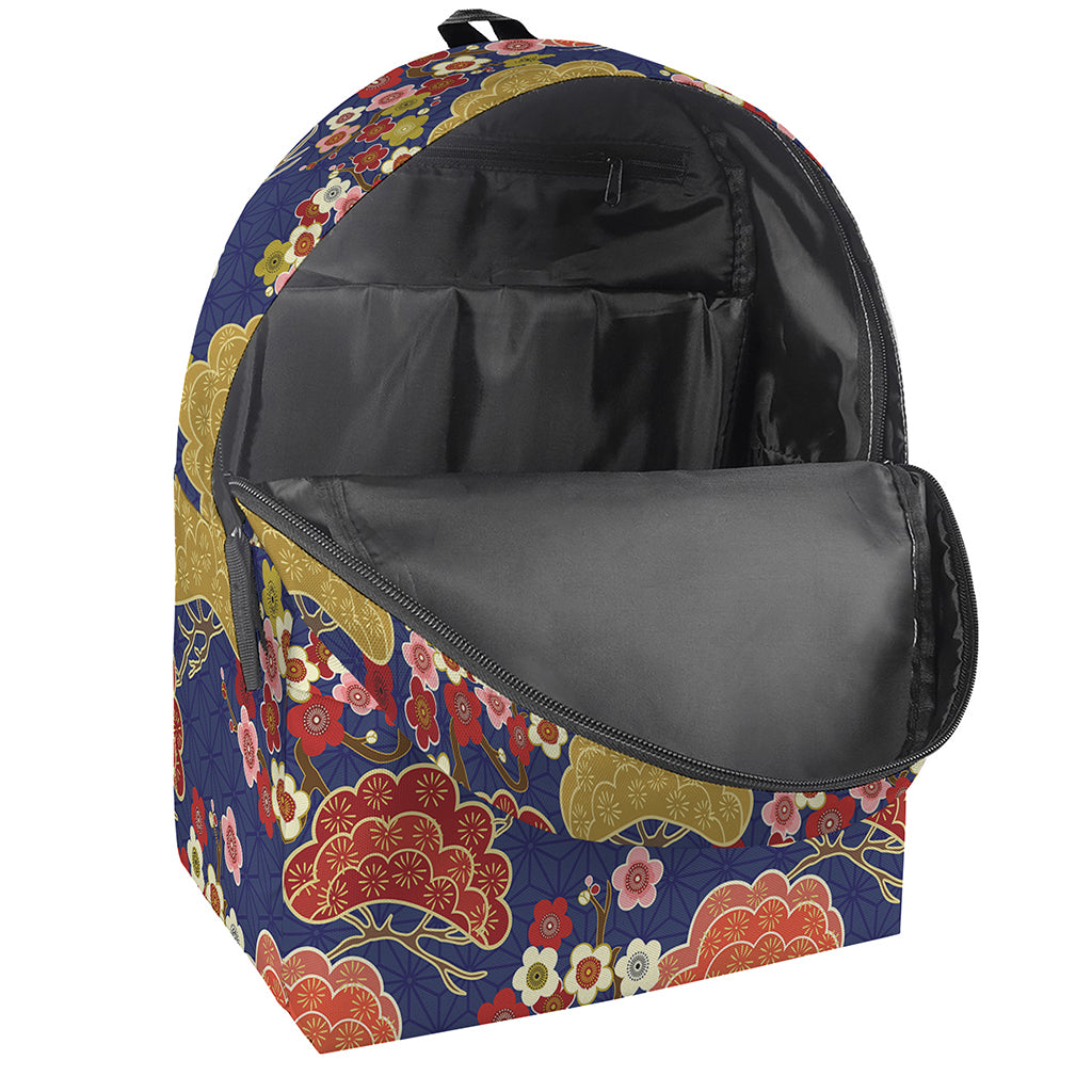 Japanese Cherry Blossom Pattern Print Backpack