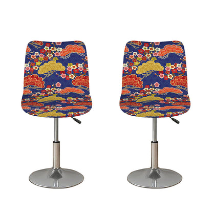 Japanese Cherry Blossom Pattern Print Bar Stool Covers