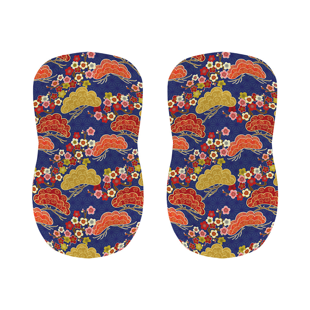 Japanese Cherry Blossom Pattern Print Bar Stool Covers