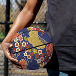 Japanese Cherry Blossom Pattern Print Basketball
