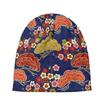 Japanese Cherry Blossom Pattern Print Beanie