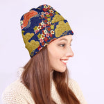 Japanese Cherry Blossom Pattern Print Beanie