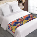 Japanese Cherry Blossom Pattern Print Bed Runner