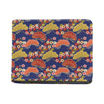 Japanese Cherry Blossom Pattern Print Bifold Wallet