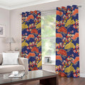 Japanese Cherry Blossom Pattern Print Dimout Grommet Curtains