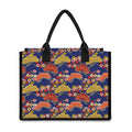 Japanese Cherry Blossom Pattern Print Canvas Tote Bag