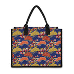Japanese Cherry Blossom Pattern Print Canvas Tote Bag