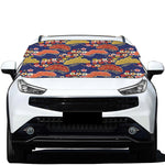 Japanese Cherry Blossom Pattern Print Car Windshield Snow Cover