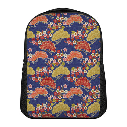 Japanese Cherry Blossom Pattern Print Casual Backpack