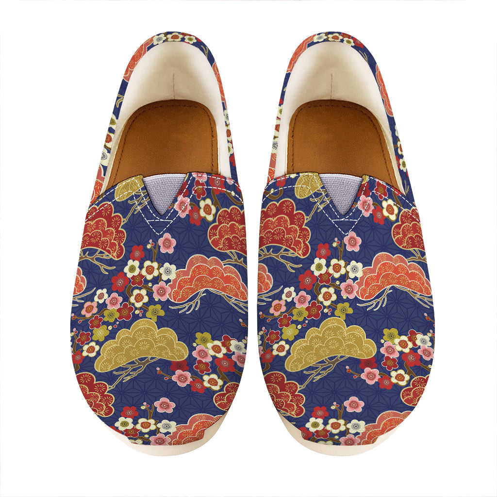 Japanese Cherry Blossom Pattern Print Casual Shoes