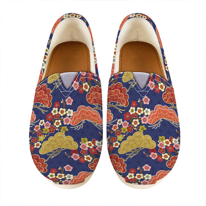 Japanese Cherry Blossom Pattern Print Casual Shoes