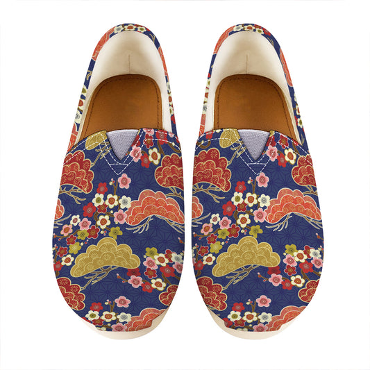 Japanese Cherry Blossom Pattern Print Casual Shoes