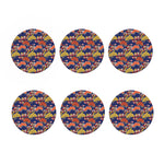 Japanese Cherry Blossom Pattern Print Coaster Set