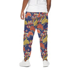 Japanese Cherry Blossom Pattern Print Cotton Pants