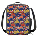 Japanese Cherry Blossom Pattern Print Crossbody Lunch Bag