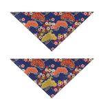 Japanese Cherry Blossom Pattern Print Dog Bandana