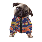 Japanese Cherry Blossom Pattern Print Dog Zip Up Jacket
