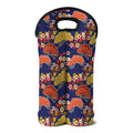 Japanese Cherry Blossom Pattern Print Double Neoprene Wine Tote