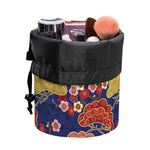 Japanese Cherry Blossom Pattern Print Drawstring Makeup Bag