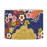 Japanese Cherry Blossom Pattern Print Drum Lamp Shade