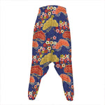 Japanese Cherry Blossom Pattern Print Hammer Pants