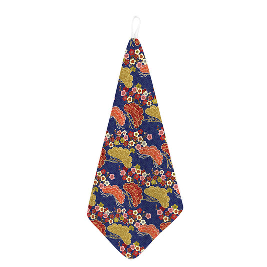 Japanese Cherry Blossom Pattern Print Hand Towel