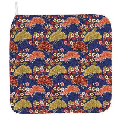 Japanese Cherry Blossom Pattern Print Hand Towel