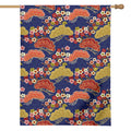 Japanese Cherry Blossom Pattern Print House Flag