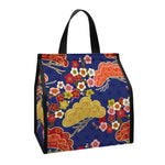 Japanese Cherry Blossom Pattern Print Insulated Lunch Tote
