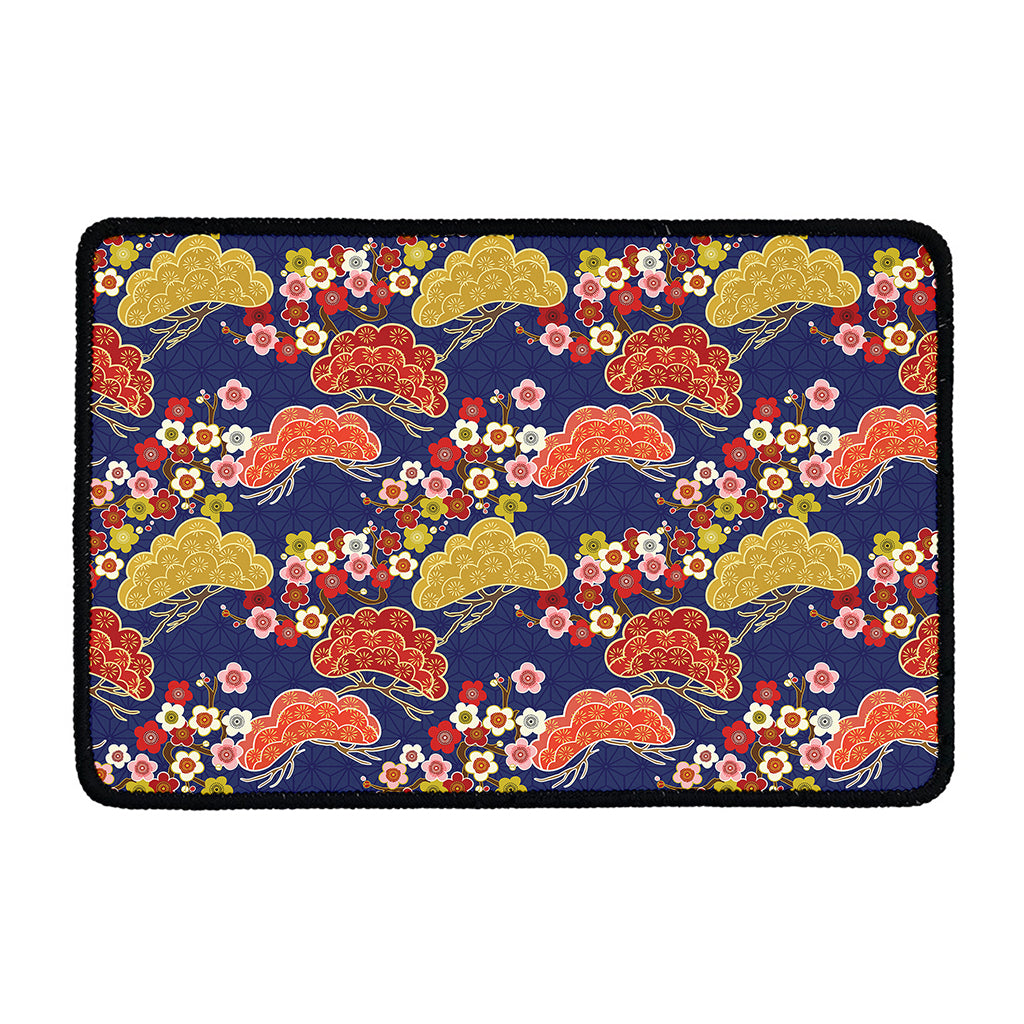 Japanese Cherry Blossom Pattern Print Kitchen Mat