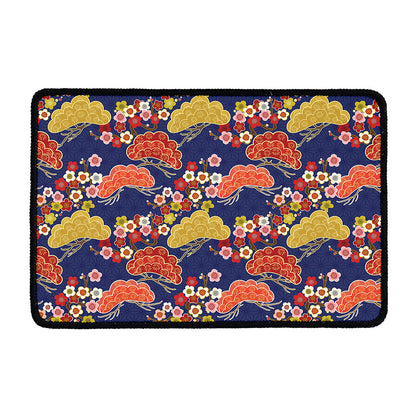 Japanese Cherry Blossom Pattern Print Kitchen Mat