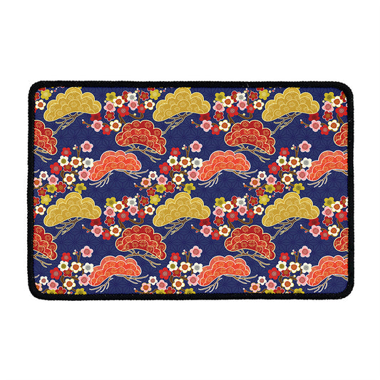 Japanese Cherry Blossom Pattern Print Kitchen Mat
