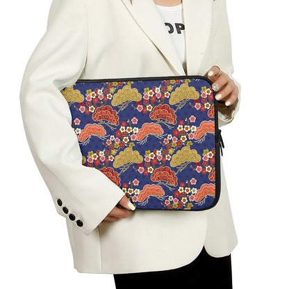 Japanese Cherry Blossom Pattern Print Laptop Sleeve