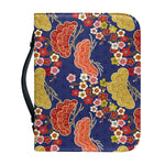 Japanese Cherry Blossom Pattern Print Leather Bible Cover