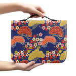 Japanese Cherry Blossom Pattern Print Leather Bible Cover