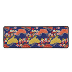 Japanese Cherry Blossom Pattern Print Long Kitchen Mat