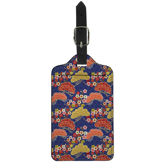 Japanese Cherry Blossom Pattern Print Luggage Tag