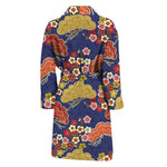 Japanese Cherry Blossom Pattern Print Men's Bathrobe
