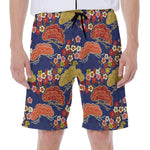 Japanese Cherry Blossom Pattern Print Men's Beach Shorts