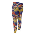 Japanese Cherry Blossom Pattern Print Men's Compression Pants