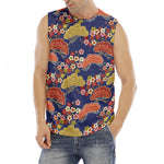 Japanese Cherry Blossom Pattern Print Men's Fitness Tank Top
