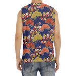 Japanese Cherry Blossom Pattern Print Men's Fitness Tank Top